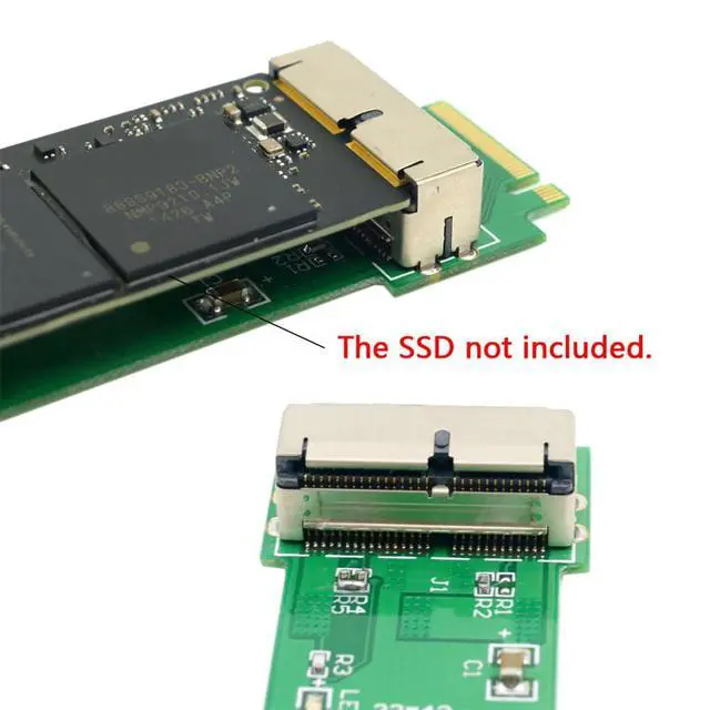 Alt view image 4 of 7 - xiwai PCI Express M.2 NGFF M-Key PCI-E 4X to 12Pin+16Pin Contacts SSD Convert Card for 2013 2014 2015 2016 2017 A1493 A1502 A1465 A1466