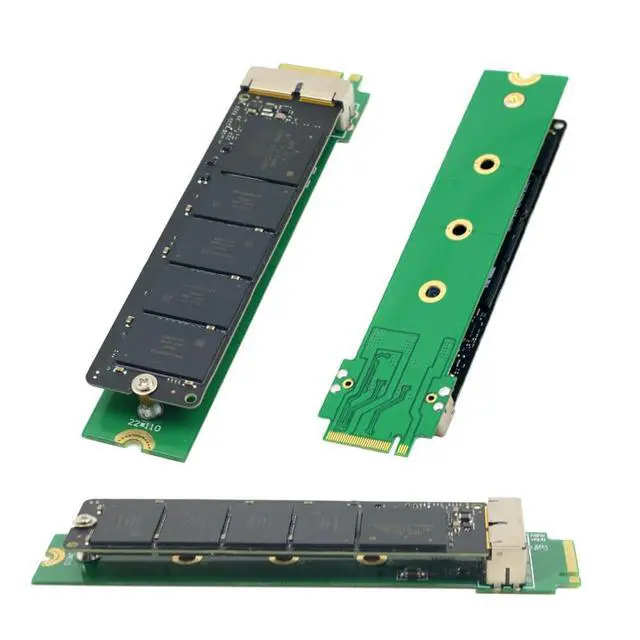Alt view image 7 of 7 - xiwai PCI Express M.2 NGFF M-Key PCI-E 4X to 12Pin+16Pin Contacts SSD Convert Card for 2013 2014 2015 2016 2017 A1493 A1502 A1465 A1466