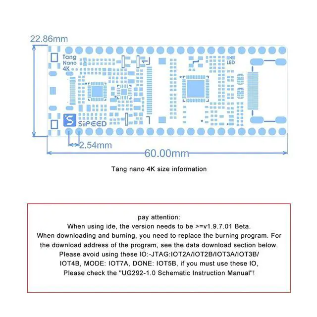 Alt view image 5 of 7 - Sipeed Tang Nano 4K FPGA Development Board GW1NSR-LV4 Chip 4608 LUT4, Onboard Type-C JTAG Interface, VGA RGB Display Support, Digital Circuit Learning Board for Electronic Project DIY (no Camera)