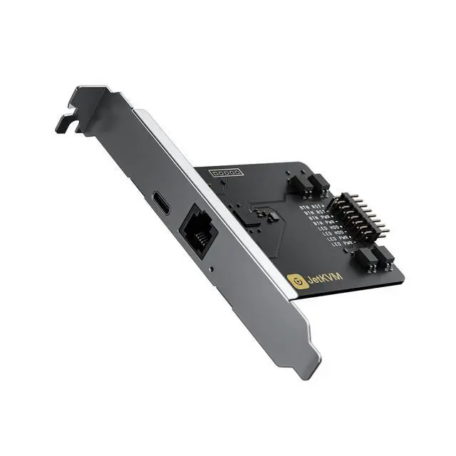 Alt view image 2 of 6 - JetKVM Open-Source IP KVM Remote Control Jet KVM Over IP, Ultra-Low Latency Touchscreen Compatible with Mac/Windows/Linux, for Home Offices Data Centers Server Management (ATX Extension Board)