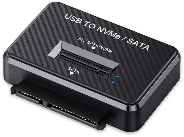 Main image of USB 3.0 USB-C Type-C to Dual NVME M-Key M.2 SATA 2.5 Inch SSD Docking Vertical External PCBA Case Enclosure