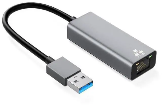 Main image of 2.5Gbps 2500Mbps to USB 3.0 Type-A GBE Gigabit 1000Mbps Ethernet Network LAN Cable Adapter for Desktop Motherboard