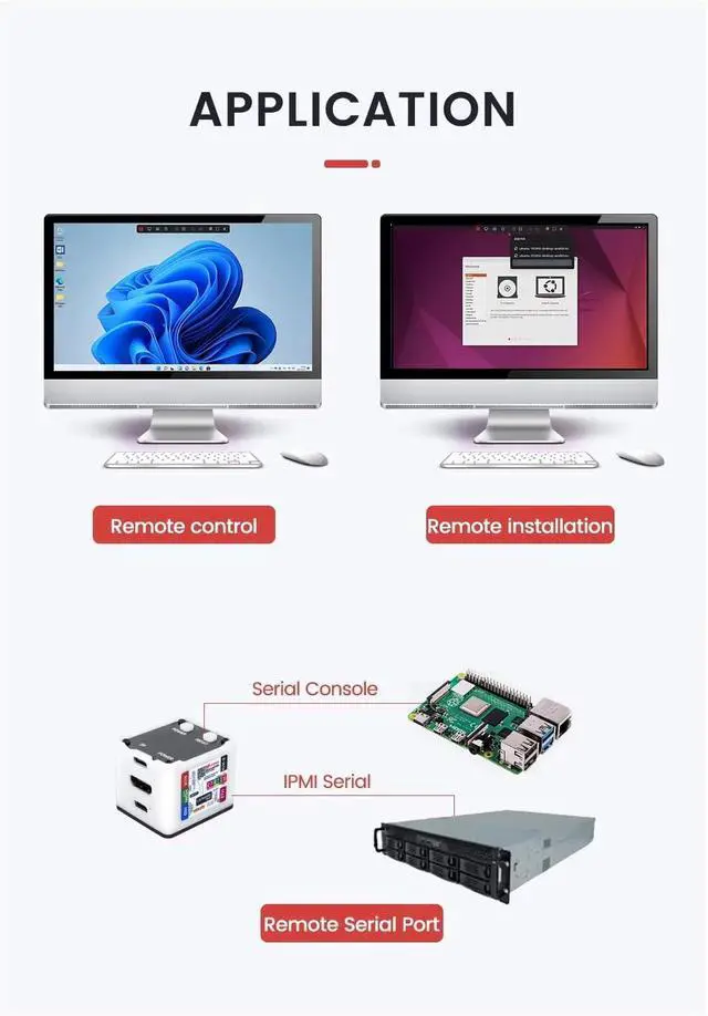 Alt view image 7 of 7 - Sipeed NanoKVM IP KVM Remote Control via the Internet, 1080P HDMI, Keyboard Video and Mouse Remote Control, Ideal mini KVM for Home Offices Data Centres Server Management (NanoKVM Full B)
