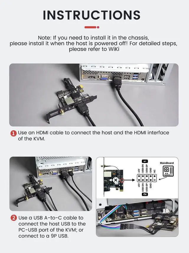 Alt view image 7 of 7 - Sipeed NanoKVM PCIe IP KVM Remote Control via the Internet, HDMI, Keyboard Video and Mouse Remote Control, Ideal mini KVM for Home Offices Data Centres Server Management (NanoKVM PCIe ETH+POE+WiFi)