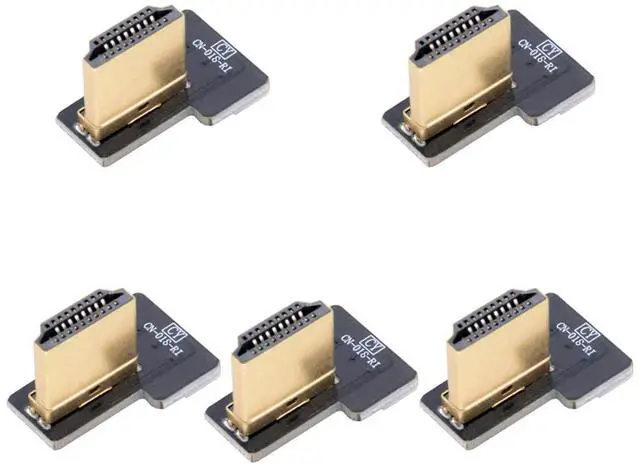 Main image of 5pcs Standard HDMI Type-A Male Connector Right Angled 90 Degree Flat FPC 1080p Compatible with FPV HDTV Camera Multicopter Aerial Photography