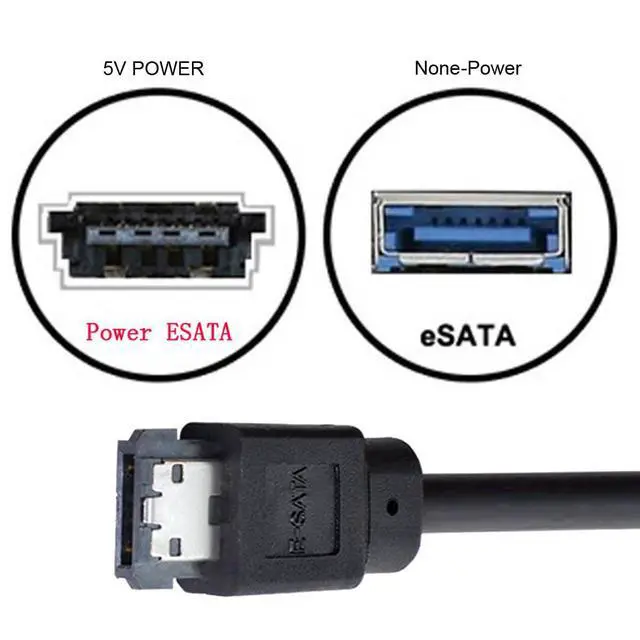 Alt view image 7 of 7 - USB 3.1 Type-C USB-C 5Gbps to Power Over eSATA DC5V Adapter USB2.0 to HDD/SSD/ODD eSATAp Converter
