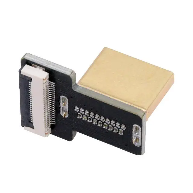 Alt view image 2 of 7 - 5pcs Standard HDMI Type-A Male Connector Left Angled 90 Degree Flat FPC 1080p Compatible with FPV HDTV Camera Multicopter Aerial Photography