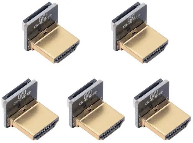Main image of 5pcs Standard HDMI Type-A Male Connector Up Angled 90 Degree Flat FPC 1080p Compatible with FPV HDTV Camera Multicopter Aerial Photography
