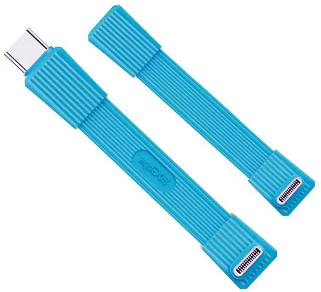 Main image of Blue Color 2pcs/Set USB5.0 80Gbps Flat Slim FPC Male to Male & Female Extension Cable Up Angled 90 Degree 240W 16K 8K 60Hz 5K Compatible with 40Gbps USB4.0 Thunderbolt