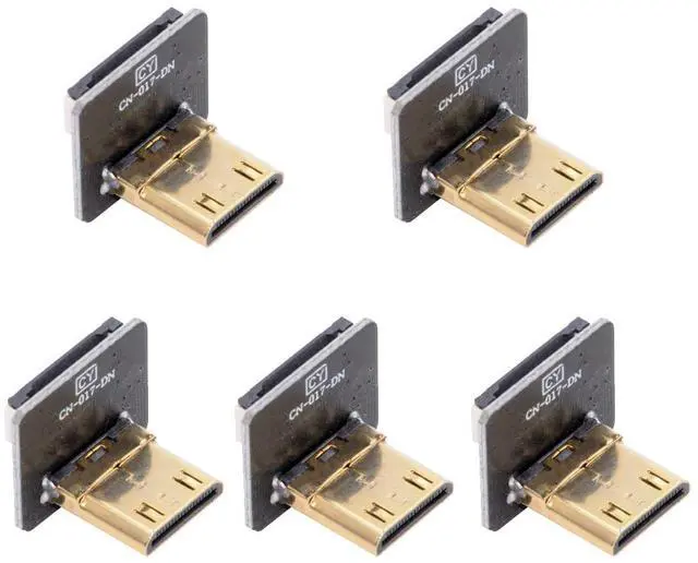 Main image of 5pcs Mini HDMI Type-C Male Connector Down Angled 90 Degree Flat FPC 1080p Compatible with FPV HDTV Camera Multicopter Aerial Photography