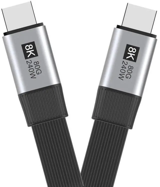 Main image of 20cm USB5.0 80Gbps Flat Slim FPC Male to Male Extension Cable 240W 16K 8K 60Hz 5K Compatible with 40Gbps USB4.0 Thunderbolt3/4/5