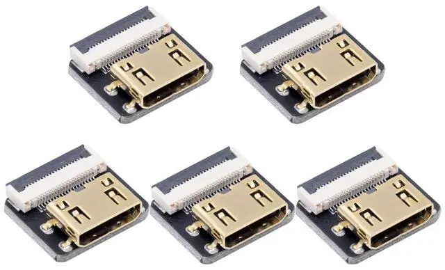 Main image of 5pcs Mini HDMI Type-C Female Flat FPC Connector Straight Type 1080p Compatible with FPV HDTV Camera Multicopter Aerial Photography