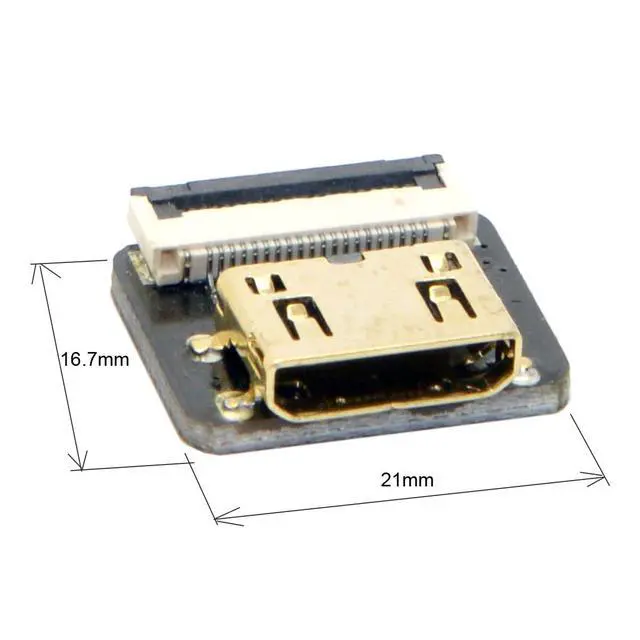 Alt view image 2 of 7 - 5pcs Mini HDMI Type-C Female Flat FPC Connector Straight Type 1080p Compatible with FPV HDTV Camera Multicopter Aerial Photography
