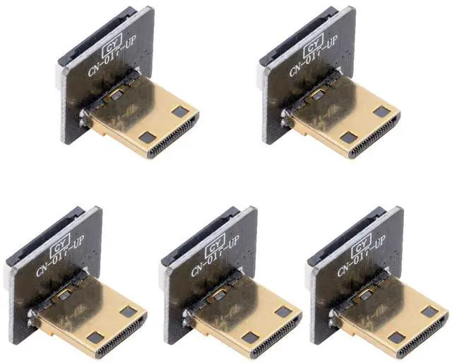 Main image of 5pcs Mini HDMI Type-C Male Connector Up Angled 90 Degree Flat FPC 1080p Compatible with FPV HDTV Camera Multicopter Aerial Photography