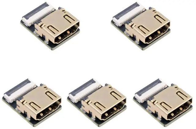 Main image of 5pcs Standard HDMI Type-A Female Flat FPC Connector Straight Type 1080p Compatible with FPV HDTV Camera Multicopter Aerial Photography