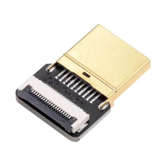 Alt view image 2 of 7 - 5pcs Standard HDMI Type-A Male Connector Straight Type Flat FPC 1080p Compatible with FPV HDTV Camera Multicopter Aerial Photography