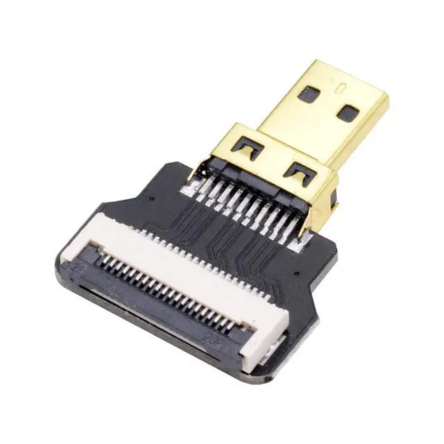 Alt view image 2 of 7 - 5pcs Micro HDMI Type-D Male Connector Straight Type Flat FPC 1080p Compatible with FPV HDTV Camera Multicopter Aerial Photography