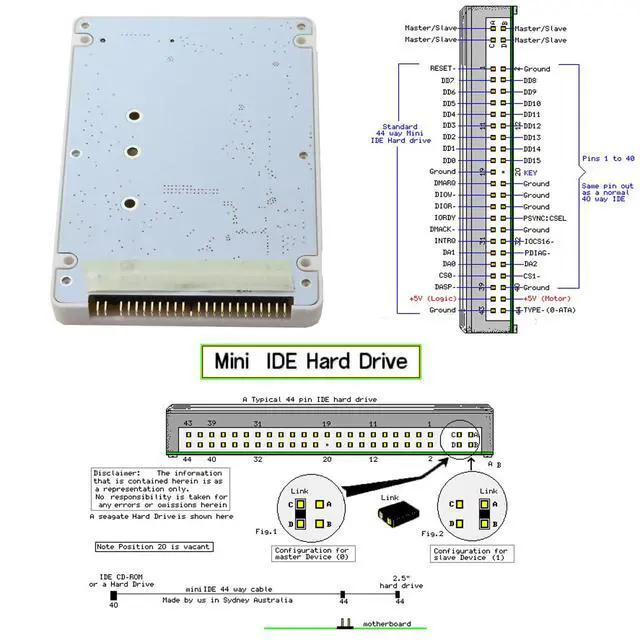 Alt view image 5 of 7 - B+M Key Socket 2 M.2 B+M-Key SSD to 2.5 inch IDE 44Pin PATA Adapter Card Adapter Enclosure with Black Metal Case