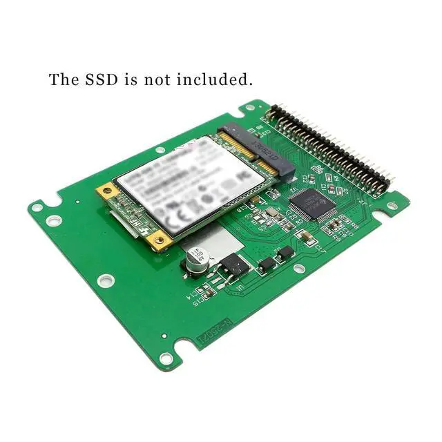 Alt view image 3 of 7 - mSATA 50mm Mini PCI-E SATA SSD to 2.5 inch IDE 44Pin PATA Enclosure White Plastic Case Compatible with Notebook Laptop Disk SSD