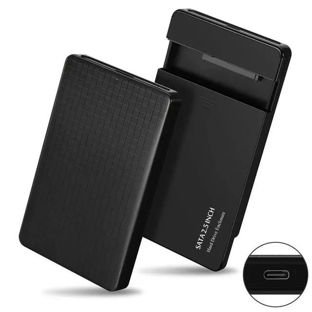 Alt view image 4 of 7 - 5Gbps USB 3.0 USB-C Type-C to 2.5 Inch SATA 7+15PinSSD HDD External Hard Disk Enclosure for Laptop Desktop (Black)