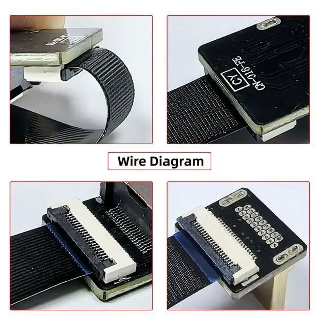 Alt view image 3 of 7 - 5pcs FPC Ribbon Flat Cable 0.5mm Pitch 20pin for USB2.0 Flat FPC 480Mbps Compatible with FPV HDTV Camera Multicopter Aerial Photography (50cm)
