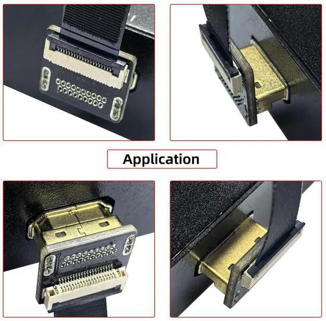 Alt view image 3 of 7 - 5pcs FPC Ribbon Flat Cable 0.5mm Pitch 20pin for HDMI Flat FPC 1080p Compatible with FPV HDTV Camera Multicopter Aerial Photography (50cm)