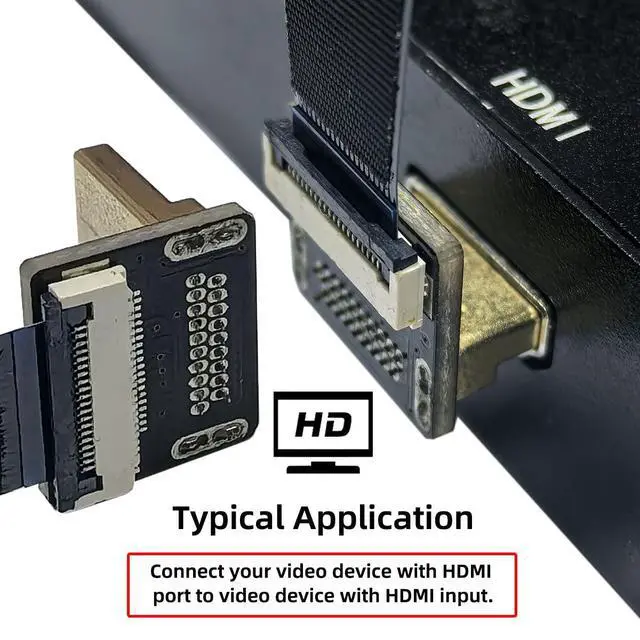 Alt view image 6 of 7 - 5pcs Micro HDMI Type-D Male Connector Straight Type Flat FPC 1080p Compatible with FPV HDTV Camera Multicopter Aerial Photography