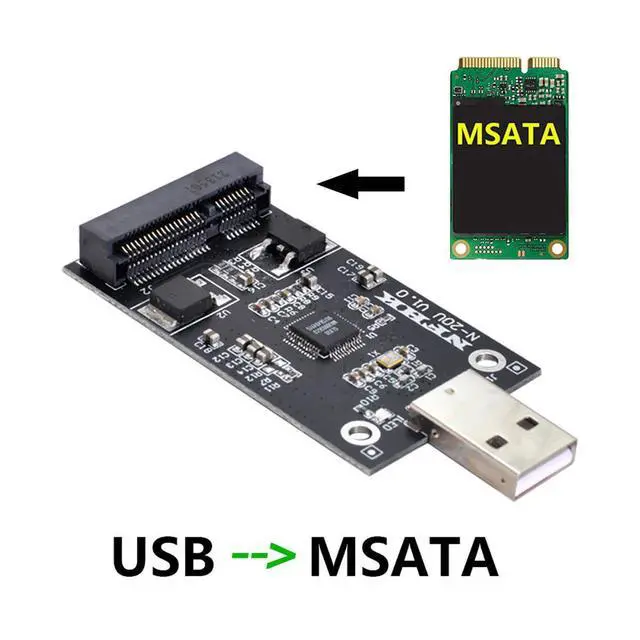 Alt view image 5 of 7 - 50Pin Mini PCI-E mSATA SSD to USB 2.0 Type-A External PCBA Conveter Adapter 480Mbps Pen Driver Card Enclosure Without Case