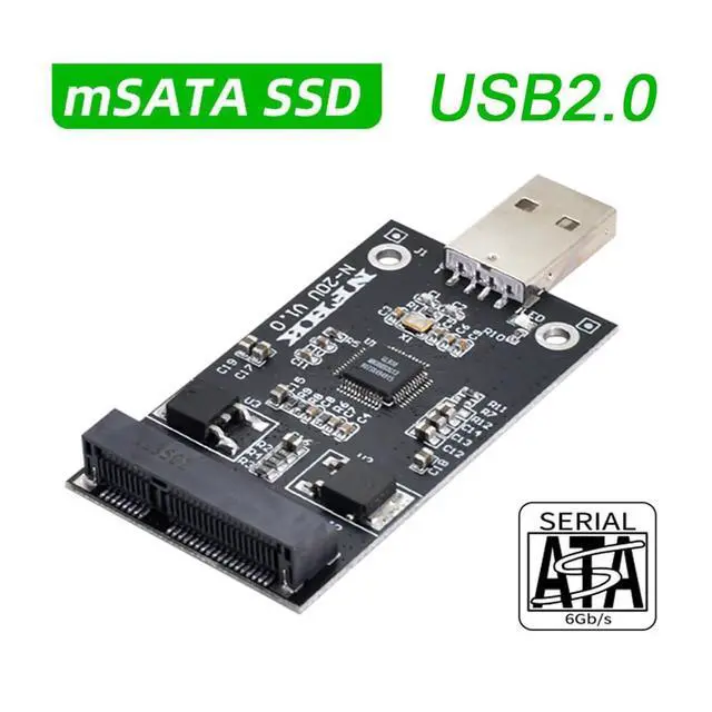 Alt view image 7 of 7 - 50Pin Mini PCI-E mSATA SSD to USB 2.0 Type-A External PCBA Conveter Adapter 480Mbps Pen Driver Card Enclosure Without Case