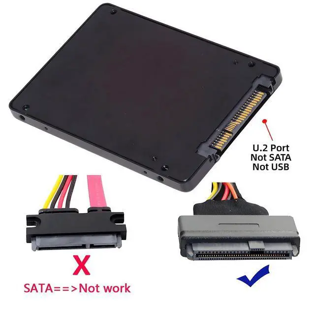 Alt view image 6 of 7 - SFF-8639 NVME U.2 to M.2 M-Key PCIe SSD Case Enclosure for Mainboard Compatible with SSD 750 p3600 p3700