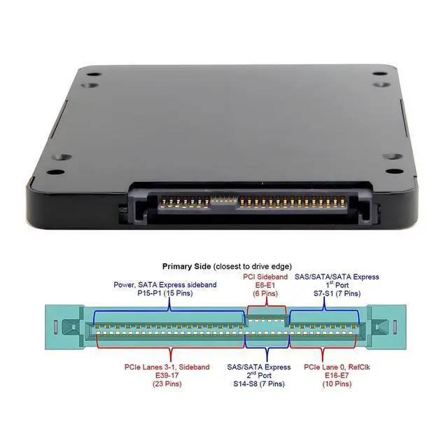 Alt view image 3 of 7 - SFF-8639 NVME U.2 to M.2 M-Key PCIe SSD Case Enclosure for Mainboard Compatible with SSD 750 p3600 p3700