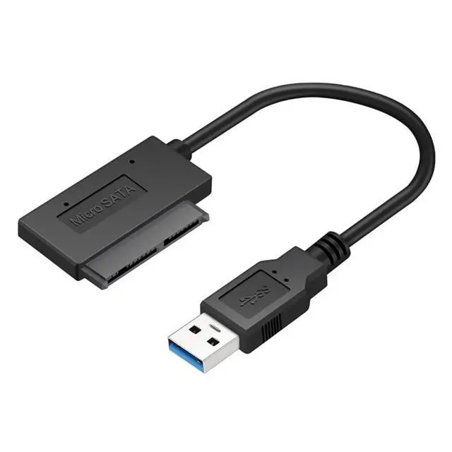 Main image of USB 3.0 Type-A to SATA 7+9 16Pin Micro SATA 1.8inch Solide Disk Drive SSD Adapter Cable 5Gbps 90 Degree Angled Connector