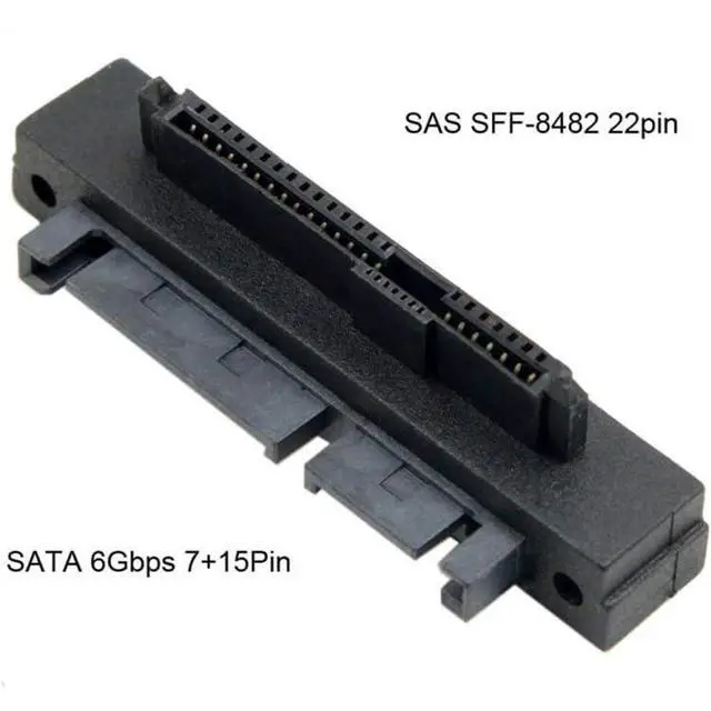 Alt view image 7 of 7 - SAS Adapter SFF-8482 SAS 29 Pin to SATA 22Pin Hard Disk Drive Raid Unidirectional (No Integrated Chips) Extension Adapter 90 Degree Angled (Down Angled)