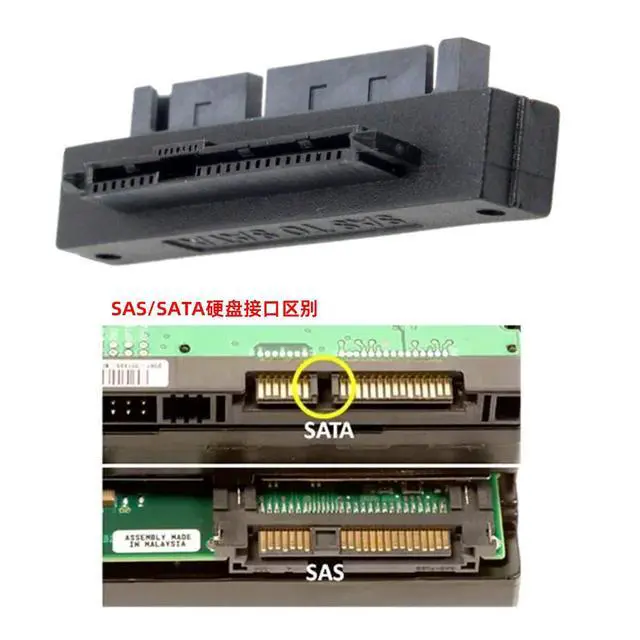 Alt view image 6 of 7 - SAS Adapter SFF-8482 SAS 29 Pin to SATA 22Pin Hard Disk Drive Raid Unidirectional (No Integrated Chips) Extension Adapter 90 Degree Angled (Down Angled)
