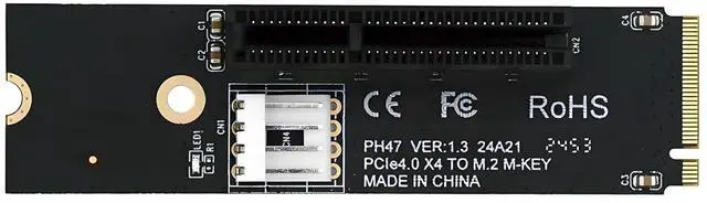 Main image of M-Key 22x80mm Extender to PCI-E X1 X4 X8 X16 Graphics Card Riser Adapter PCI-Express for M2 2260 2280