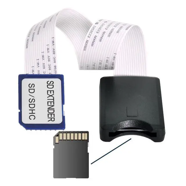 Alt view image 4 of 7 - UHS-1 Standard-SD Memory Card Kit Male to Strandard SD Card Female Extension Reader Writer Soft Flat FPC Data Cable Extender 25cm Compatible with Laptop & Phone & HDTV & GPS
