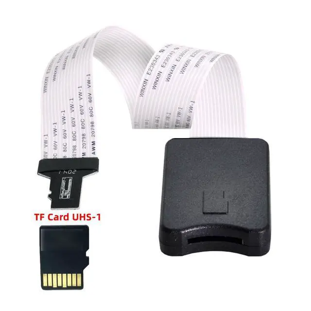 Alt view image 7 of 7 - UHS-1 Micro-SD TF Memory Card Kit Male to TF Micro-SD Card Female Extension Reader Writer Soft Flat FPC Data Cable Extender 25cm Compatible with Laptop & Phone & HDTV & GPS