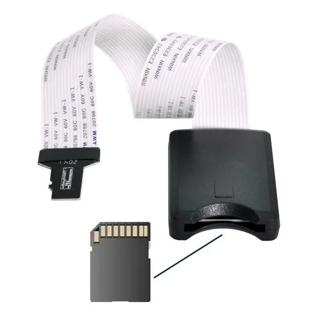 Alt view image 4 of 7 - UHS-1 Micro-SD TF Memory Card Kit Male to Strandard SD Card Female Extension Reader Writer Soft Flat FPC Data Cable Extender 25cm Compatible with Laptop & Phone & HDTV & GPS