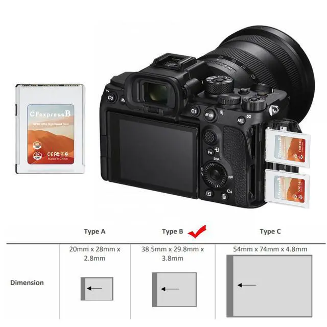 Alt view image 3 of 7 - NVMe M.2 2230 SSD M-Key to CFexpress Type B Adapter Memory Card Kit Case CFE CFB Adapter Alloy Shell for Camera 8K RAW PCIe Expansion