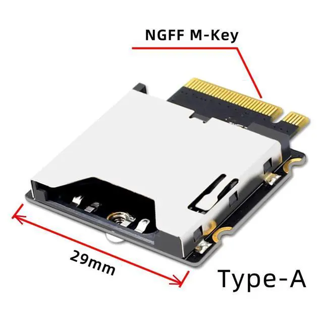 Alt view image 4 of 7 - M.2 NVMe M-Key Host to CFExpress Type-A CFA Extension Adapter M2 for CFE Support Camera Memory Card