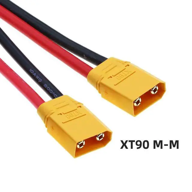Alt view image 3 of 7 - XT90 High Current Power Connector Male to Male 10AWG Extension Cable Compatible with RC Battery Quadcopter Multirotor Portable Charge Station Solar Panel (50cm)
