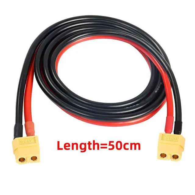 Alt view image 3 of 7 - XT60 High Current Power Connector Female to Female 12AWG Extension Cable Compatible with RC Battery Quadcopter Multirotor Portable Charge Station Solar Panel (50cm)