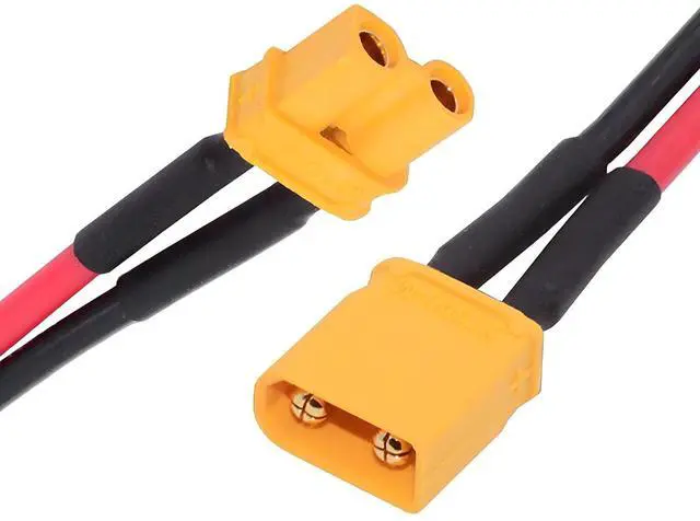 Main image of XT30 High Current Power Connector Male to Female 18AWG Extension Cable Compatible with RC Battery Quadcopter Multirotor Portable Charge Station Solar Panel (50cm)