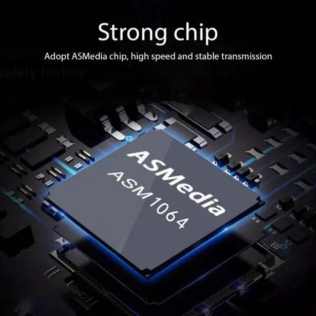 Alt view image 6 of 7 - Four SATA NGFF Key B+M SSD to PCI-Express 1x Mainboard Desktop Adapter Converter SSD Card ASM1064 2280