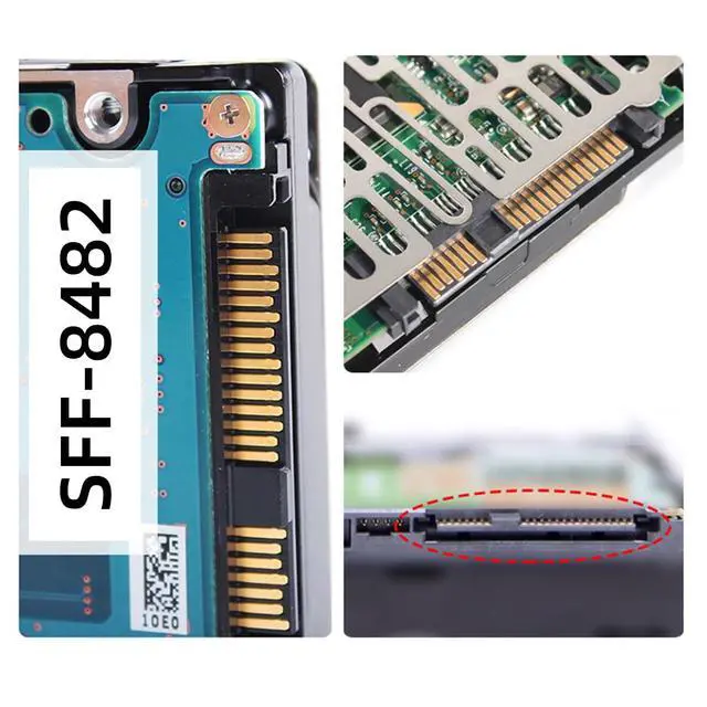 Alt view image 6 of 7 - SAS Cable SFF-8482 SAS 29 Pin to SATA 22Pin Hard Disk Drive Raid Extension Cable Unidirectional (No Integrated Chips) with 15 Pin SATA Power Port (50cm)
