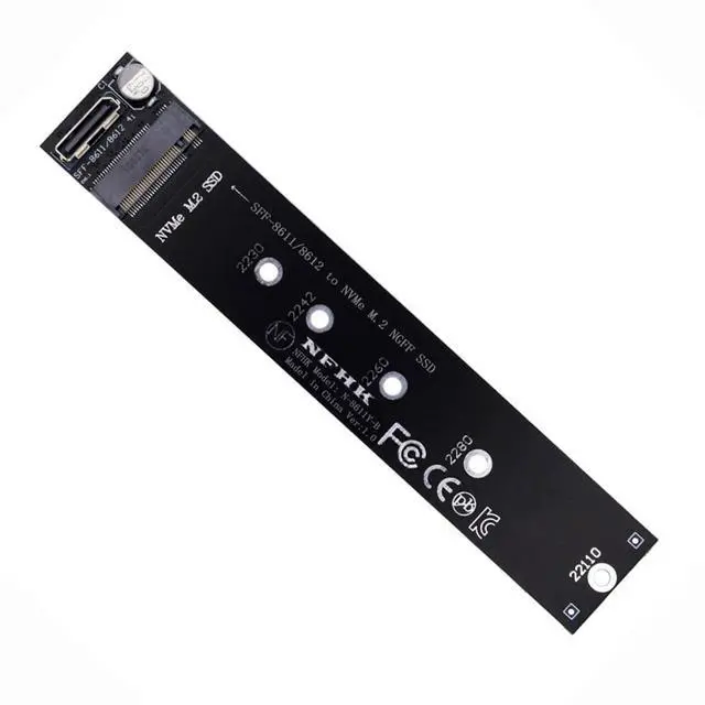 Main image of Single Oculink SFF-8612 SFF-8611 to M.2 Kit NGFF M-Key to NVME PCIe SSD 2280 22110mm Adapter for Mainboard
