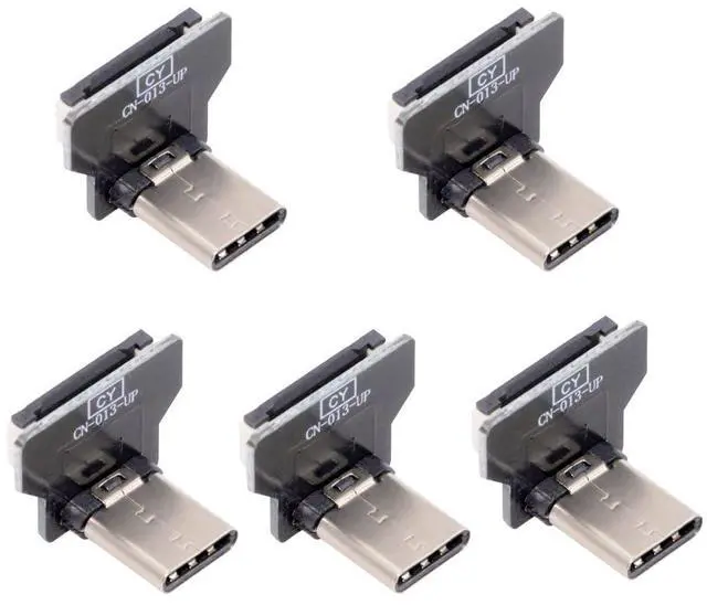 Main image of 5pcs USB-C USB2.0 Type-C Male Connector Down Up Angled 90 Degree Flat FPC 480Mbps Data Power Compatible with FPV Camera Multicopter Aerial Photography