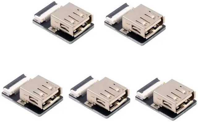 Main image of 5pcs Standard USB2.0 Type-A Female Connector Straight Type Flat FPC 480Mbps Data Power Compatible with FPV Camera Multicopter Aerial Photography