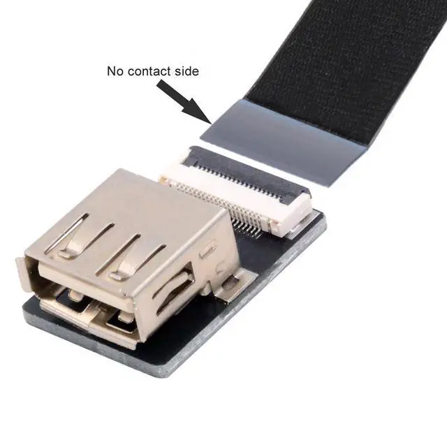 Alt view image 7 of 7 - 5pcs Standard USB2.0 Type-A Female Connector Straight Type Flat FPC 480Mbps Data Power Compatible with FPV Camera Multicopter Aerial Photography