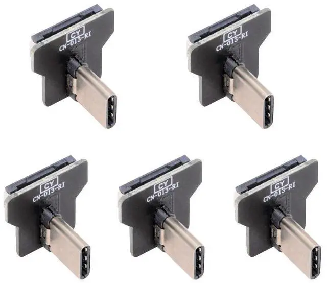 Main image of 5pcs USB-C USB2.0 Type-C Male Connector Left Right Angled 90 Degree Flat FPC 480Mbps Data Power Compatible with FPV Camera Multicopter Aerial Photography